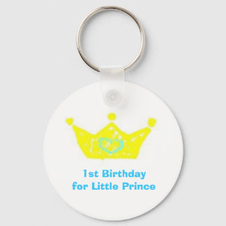 1st Birthday for Little Prince Key Chain