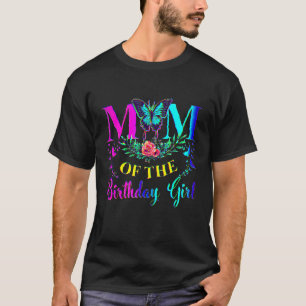 1st Birthday For Mum Matching Family Butterfly Flo T-Shirt