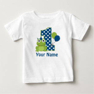 1st Birthday Frog Personalised Shirt