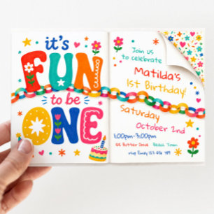 1st Birthday Fun to be One Invitation