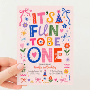 1st Birthday Fun to be One Invitation