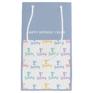 1st Birthday Gift Bag, First Birthday  Small Gift Bag