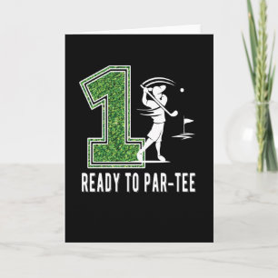 1st Birthday Gift Golf Player 1 Year Old Boy Card