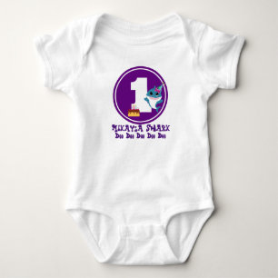 1st Birthday Girl Baby Shark Tee