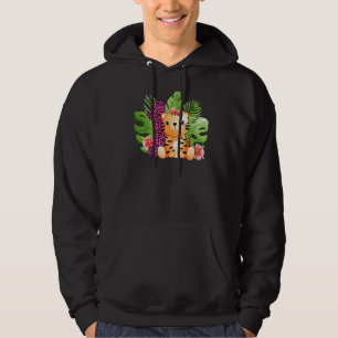 1st Birthday Girls Tiger 1 Years Old Safari Animal Hoodie