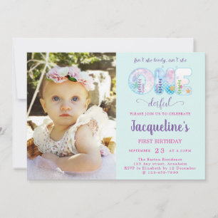 1st Birthday Girls Under The Sea Pretty Invitation