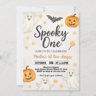 1st Birthday Halloween Invitation