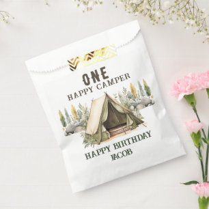 1st Birthday Happy Camper Kids Birthday Party Favour Bags