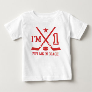 1st Birthday Hockey Baby T-Shirt