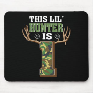 1st Birthday Hunting Deer 1 Year Old Hunter 1 Mouse Mat