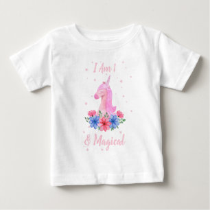 1st Birthday I am 1 & Magical Unicorn  T-Shirt