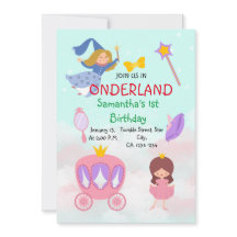 1st Birthday in Onederland Magical Wonderland invi