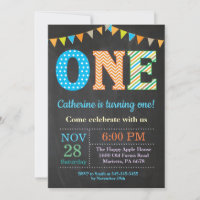 1st Birthday Invitation. Boy First Birthday