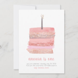 1st Birthday Invitation | Girl 1st Bday Invite