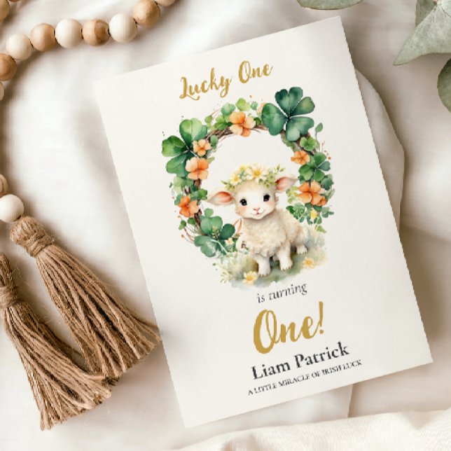 1st Birthday Invitation St. Patrick's Day Card (Creator Uploaded)