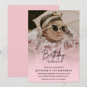 1st birthday invitations Birthday Dinner Photo