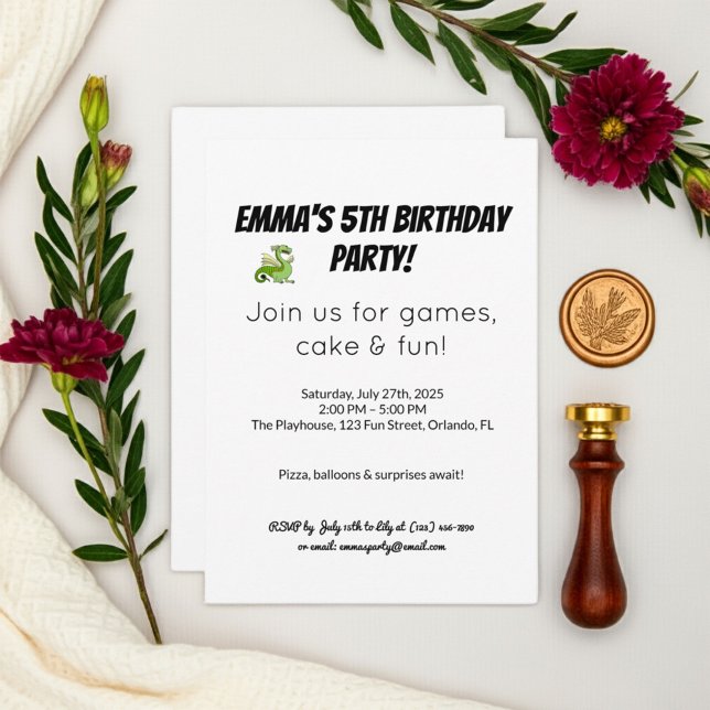 1st Birthday Invite | Cute Party Card (Creator Uploaded)