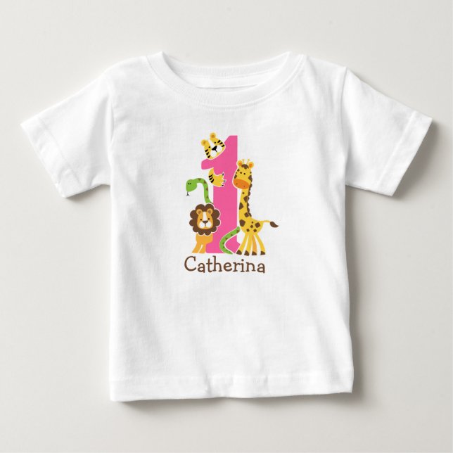 1st Birthday Jungle Tshirt (Front)