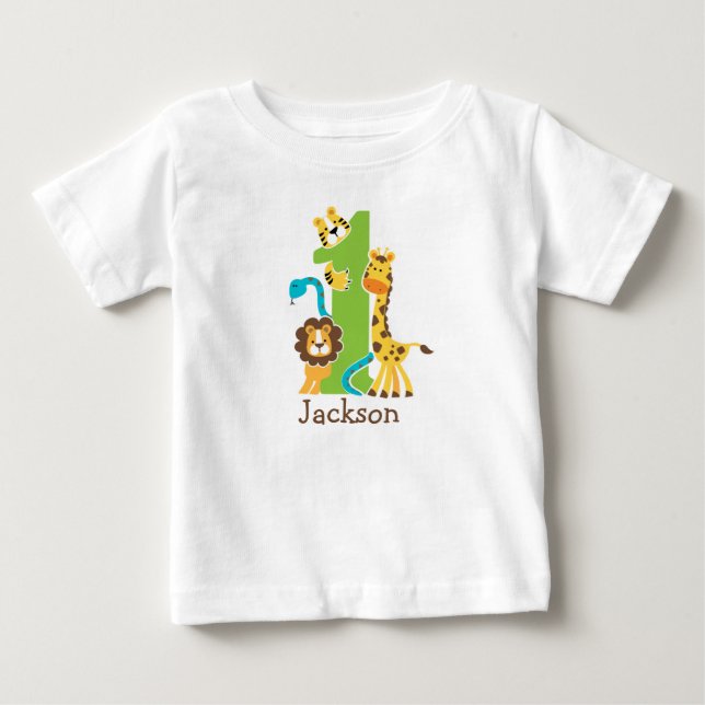 1st Birthday Jungle Tshirt (Front)