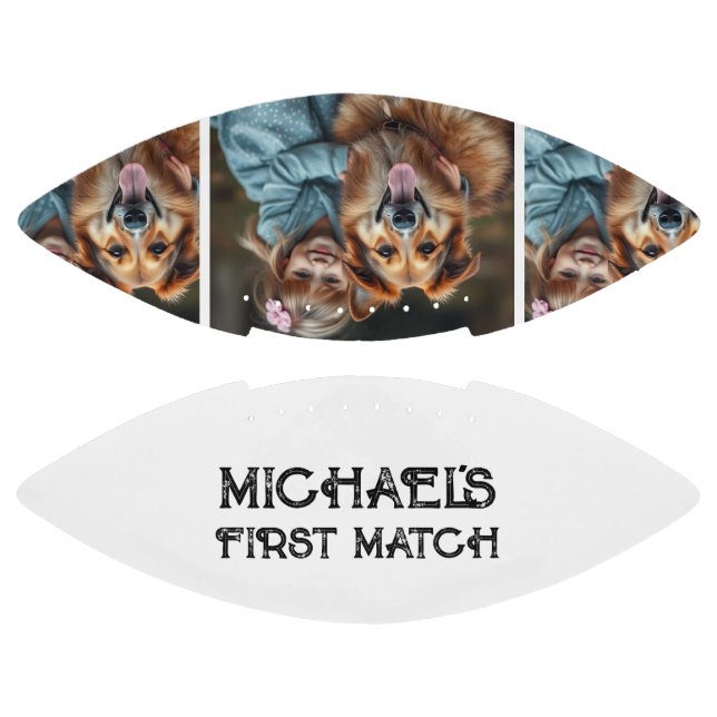 1st Birthday Keepsake Photograph American Football (Panels)