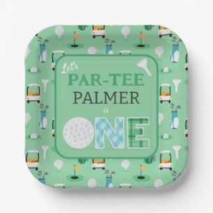 1st Birthday Let's Par-tee Golf Party Paper Plate