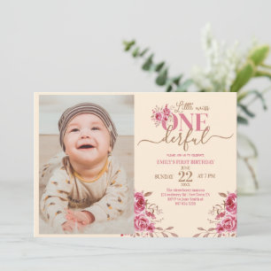 1ST BIRTHDAY LITTLE MISS ONDERFUL CARD