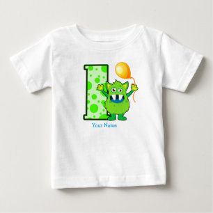 1st Birthday Monster Custom Baby T-Shirt