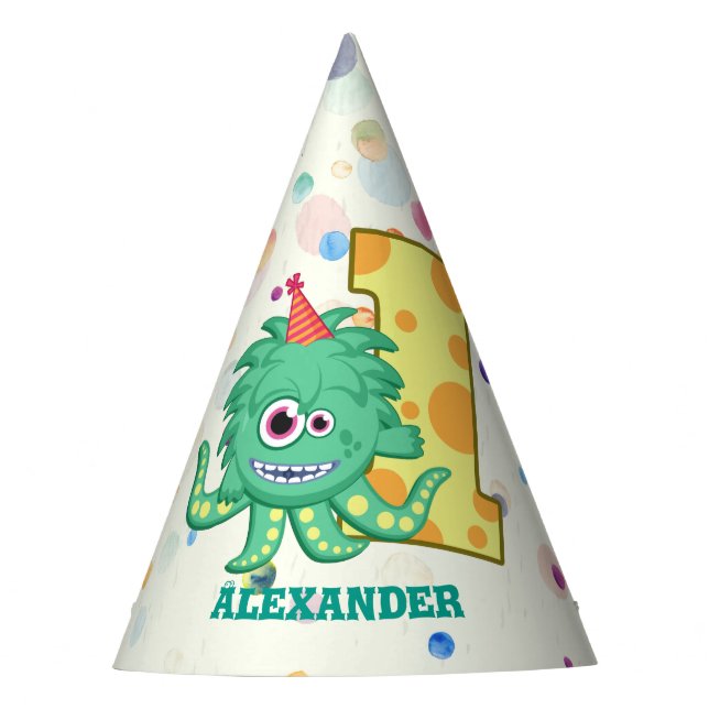 1st Birthday Monster Party Custom Hat (Front)