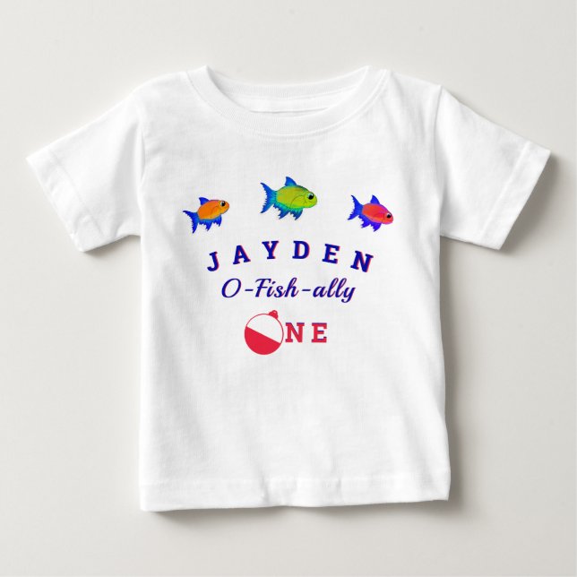 1st Birthday Ofishally ONE baby boy Baby T-Shirt (Front)
