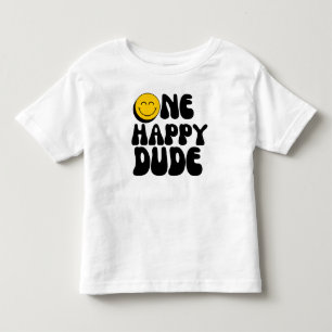 1st Birthday One Happy Dude Birthday  Toddler T-Shirt