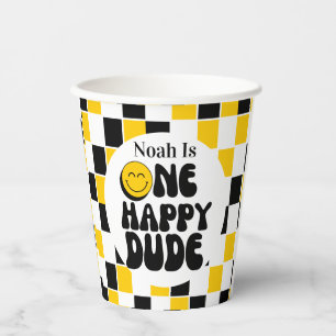 1st Birthday One Happy Dude Boy Birthday  Paper Cups