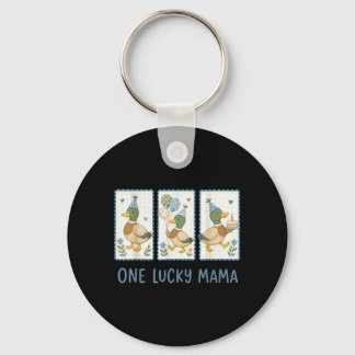 1st Birthday One Lucky Duck Matching Family Key Ring