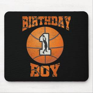 1st Birthday Outfit Boy Basketball First 1 Year Ol Mouse Mat
