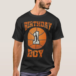 1st Birthday Outfit Boy Basketball First 1 Year Ol T-Shirt