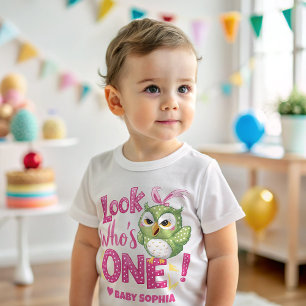 1st Birthday Owl Baby T-Shirt
