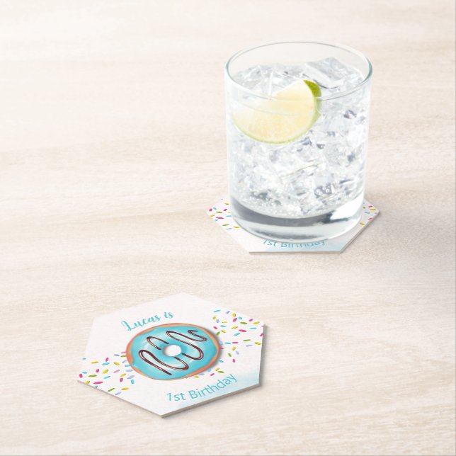 1st Birthday  Paper Coaster (Insitu)