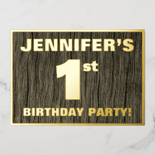 1st Birthday Party: Bold, Faux Wood Grain Pattern