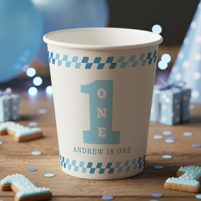1st Birthday Party Boys Blue One Paper Cups (1st Birthday Party Boys Blue One Paper Cups
)