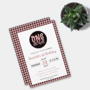 1st Birthday Party Cute Onederful First Birthday Invitation