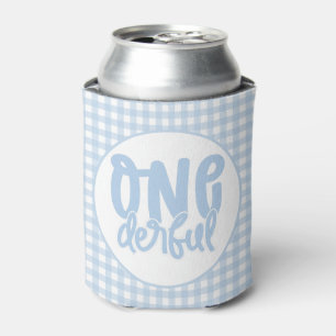 1st Birthday Party Cute Pastel Blue Onederful Can Cooler