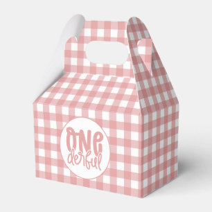 1st Birthday Party Cute Pastel Pink Onederful Favour Box