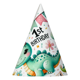 1st Birthday Party Dinosaur Boy Kids Hat