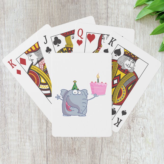 1st Birthday Party Elephant Playing Cards (Creator Uploaded)