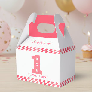 1st Birthday Party Girls Pink One Favour Box