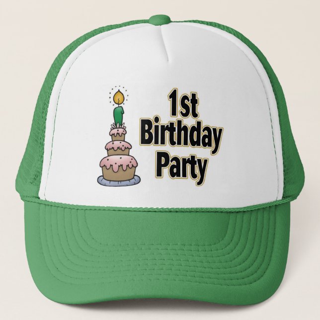 1st birthday party hat (Front)