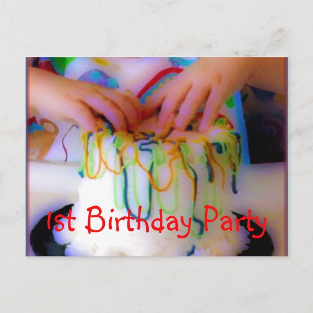 1st Birthday Party Invitation Template (Front)