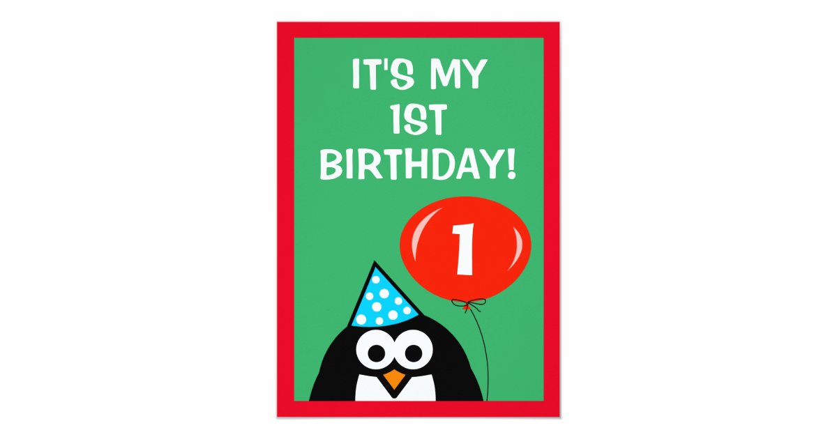 1St Birthday party invitation template for kids | Zazzle.co.uk