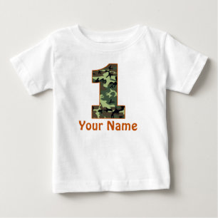 1st Birthday Personalised Camo Shirt