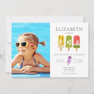 1st Birthday photo birthday party Invitation
