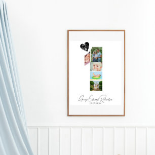 1st Birthday Photo Collage Poster Keepsake